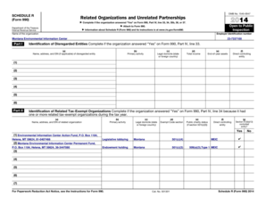 Schedule R Form 990 Related Organizations