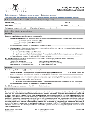 403(b) and 457(b) Salary Reduction Agreement