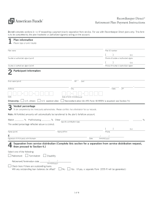 Retirement Plan Payment Instructions