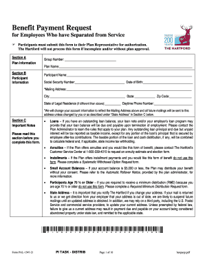 Benefit Payment Request Form