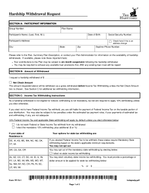 Hardship Withdrawal Request Form