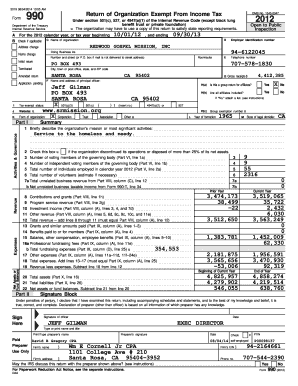 Form 990 Return of Organization Exempt From Income Tax