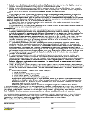 Student Extracurricular Activities Eligibility Policy