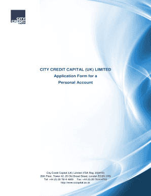 UK Personal Account Application Form