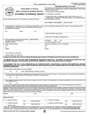 editable sba form 912 fill print download online forms sba form 601
