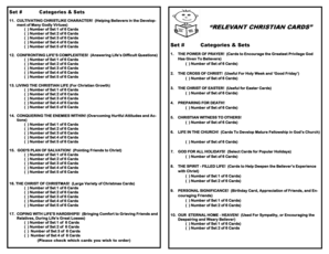 Relevant Christian Cards Order Form