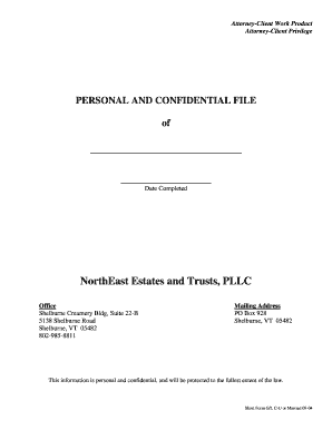 Estate Planning Client Questionnaire