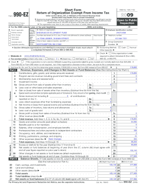 Form 990-EZ Return of Organization Exempt From Income Tax