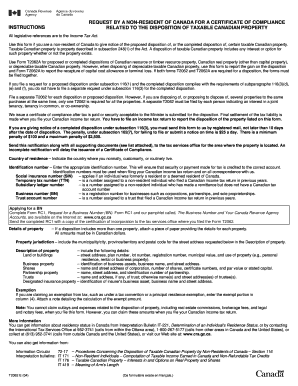 Request by Non-Resident for Certificate of Compliance