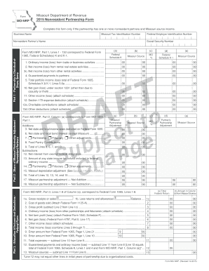 Missouri Nonresident Partnership Tax Form