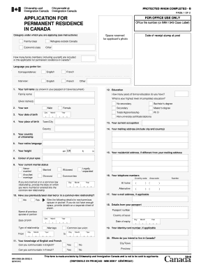 Canada Permanent Residence Application