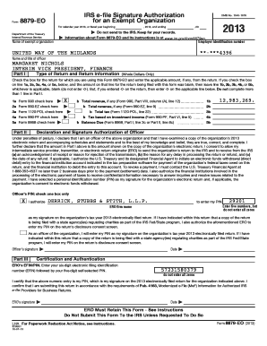 IRS Form 8879-EO for Exempt Organizations