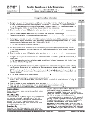 Schedule N Form 1120 Foreign Operations of US Corporations