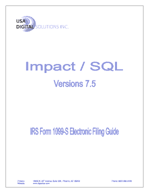 IRS Form 1099-S Electronic Filing Guide