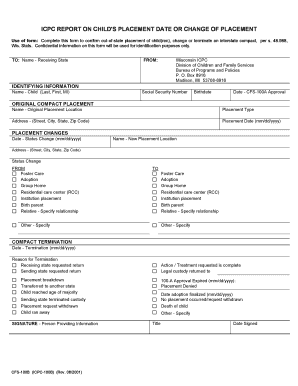 ICPC Child Placement Report