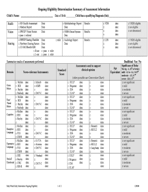 Ongoing Eligibility Determination Form