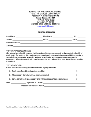 Dental Referral Form
