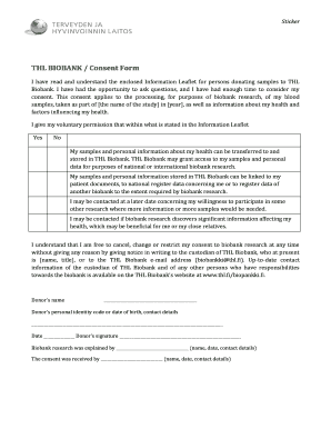 THL Biobank Consent Form
