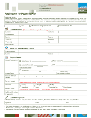 Payment Plan Application