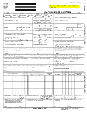 Pica Health Insurance Claim Form