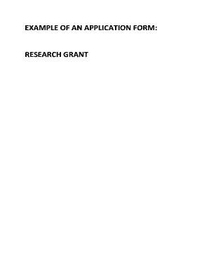 Research Grant Application Form