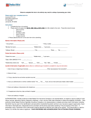 Deductible Supplement Form
