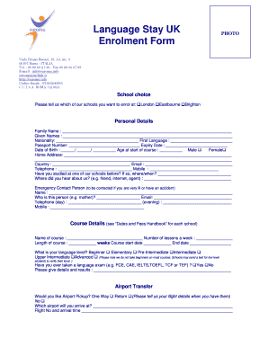Formulaire d'inscription UK