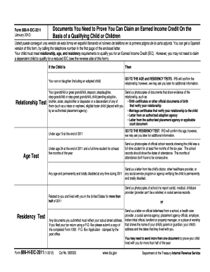 IRS Form 886-H-EIC-2011