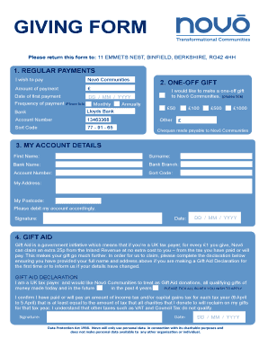 Novō Communities Donation Form