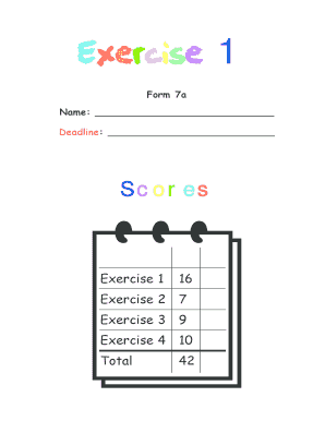 Exercise 1 Form 7a