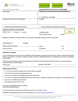 Finnish Workplace Drug Testing Consent Form
