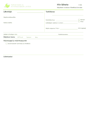 HIV Sample Submission Form