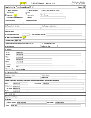 Application for Federal Assistance SF-424