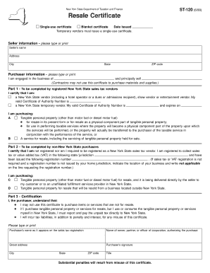 New York State Resale Certificate