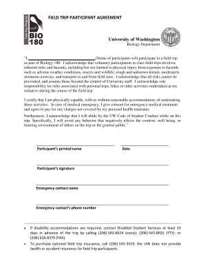 Field Trip Participant Agreement