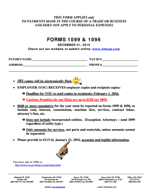 IRS Form 1099 Payment Reporting
