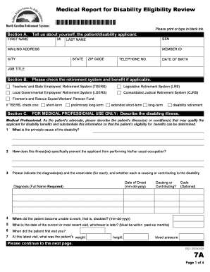 Medical Report for Disability Eligibility Review