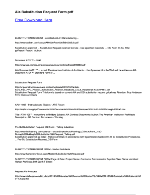 fillable online aia substitution request form fax email print aia payment request form