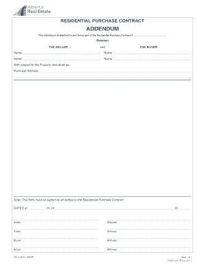 Residential Purchase Contract Addendum