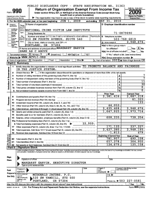 IRS Form 990 2009