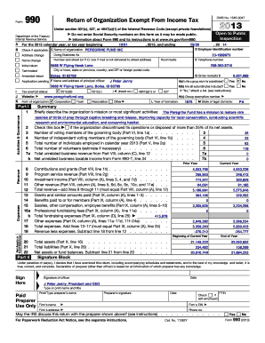 Form 990 Return of Organization Exempt From Income Tax