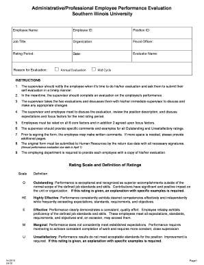 Administrative Professional Performance Evaluation