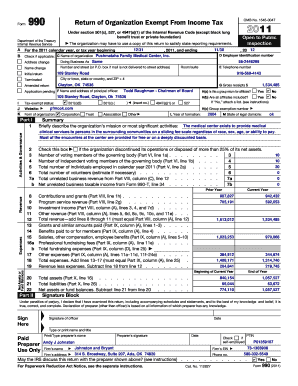 Form 990 Return of Organization Exempt From Income Tax