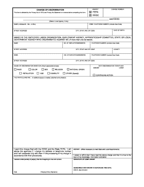 EEOC Charge of Discrimination Form