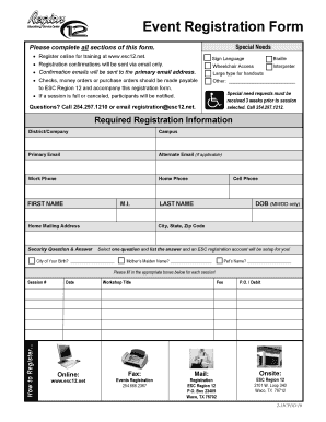 Event Registration Form