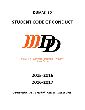 Dumas ISD Student Code of Conduct
