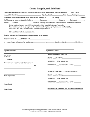 Grant, Bargain, and Sale Deed