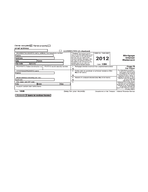 Form 1098 Mortgage Interest Statement