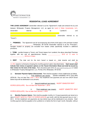 Residential Lease Agreement