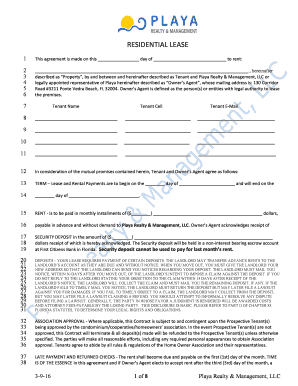 Residential Lease Agreement